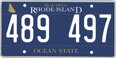 RI license plate 489497