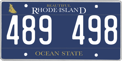 RI license plate 489498