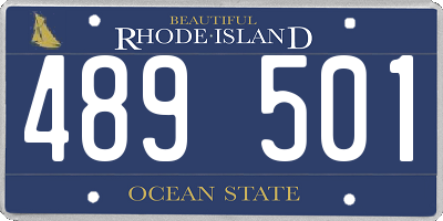 RI license plate 489501