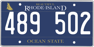 RI license plate 489502