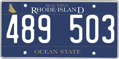 RI license plate 489503