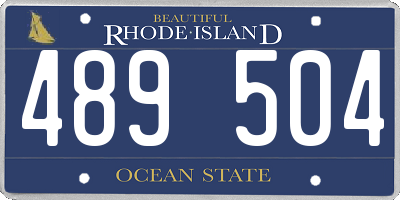 RI license plate 489504
