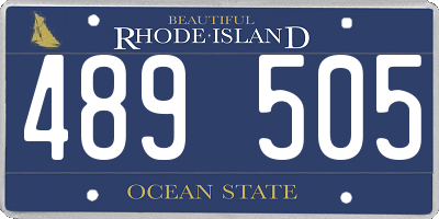 RI license plate 489505
