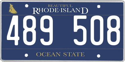 RI license plate 489508