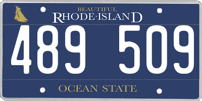 RI license plate 489509