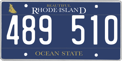 RI license plate 489510