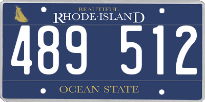 RI license plate 489512