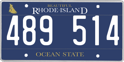 RI license plate 489514
