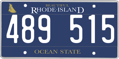 RI license plate 489515