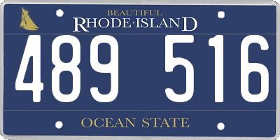 RI license plate 489516