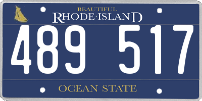 RI license plate 489517