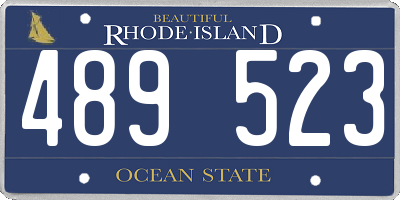 RI license plate 489523