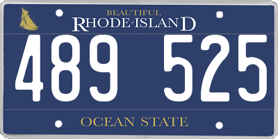 RI license plate 489525