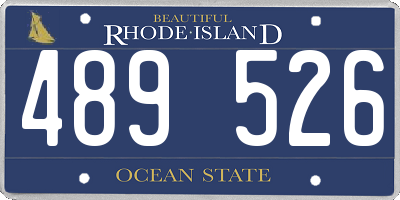 RI license plate 489526