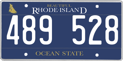 RI license plate 489528