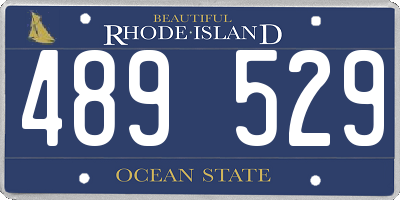 RI license plate 489529