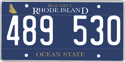 RI license plate 489530
