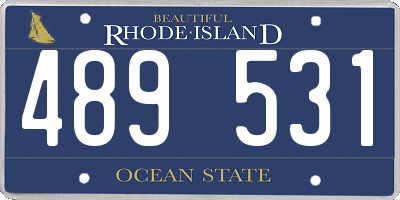 RI license plate 489531