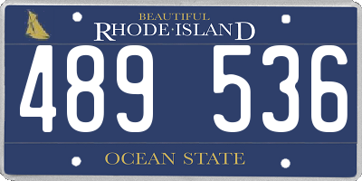 RI license plate 489536