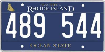 RI license plate 489544