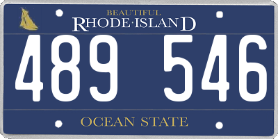 RI license plate 489546