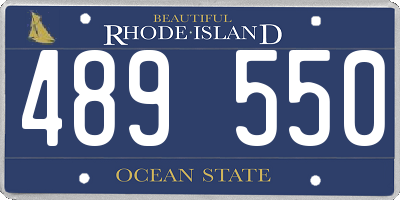 RI license plate 489550