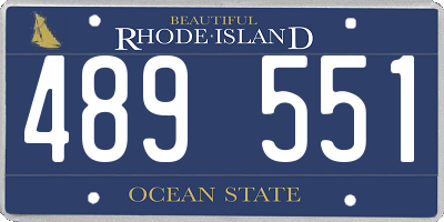 RI license plate 489551