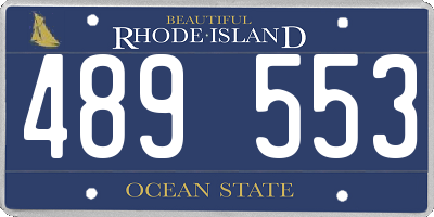 RI license plate 489553
