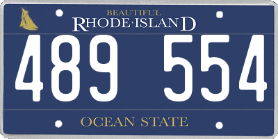 RI license plate 489554