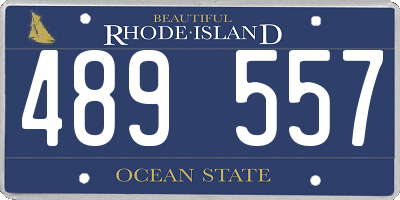 RI license plate 489557