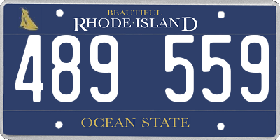RI license plate 489559