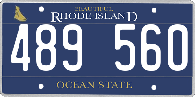 RI license plate 489560