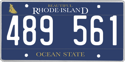 RI license plate 489561
