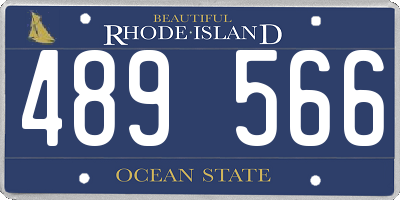 RI license plate 489566