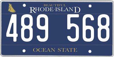 RI license plate 489568