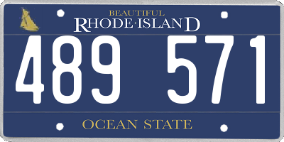 RI license plate 489571