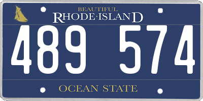 RI license plate 489574