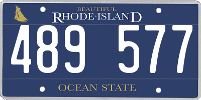 RI license plate 489577