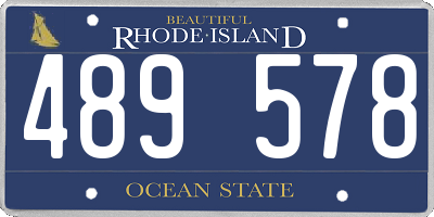 RI license plate 489578