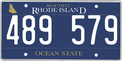 RI license plate 489579