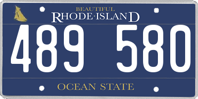 RI license plate 489580