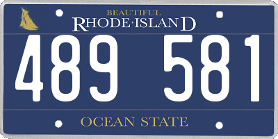 RI license plate 489581