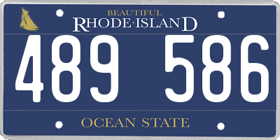 RI license plate 489586