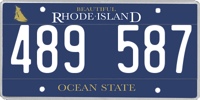 RI license plate 489587