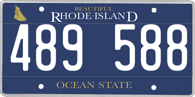 RI license plate 489588