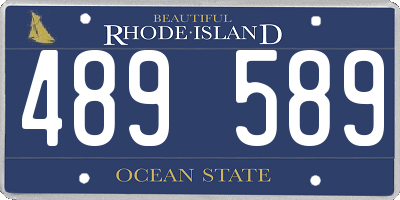 RI license plate 489589