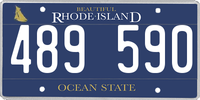 RI license plate 489590