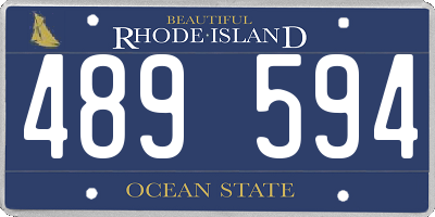 RI license plate 489594