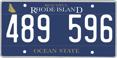 RI license plate 489596