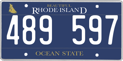 RI license plate 489597